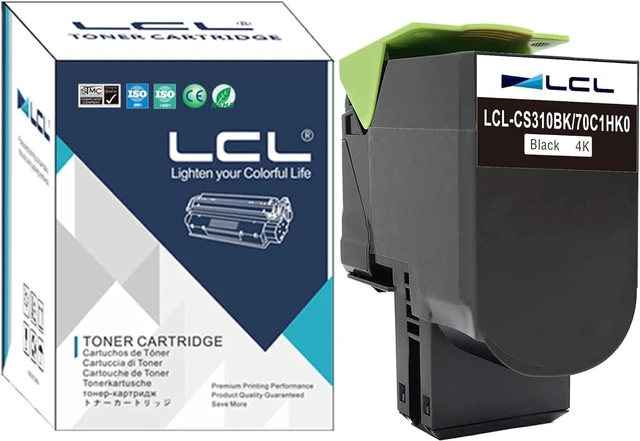 Main image of LCL Compatible Toner Cartridge Replacement for LEXMARK 70C0H10 700H1 70C1HK0 701HK 70C10K0 701K 4000Pages (Black) for Lexmark CS310 CS310n CS310dn CS410 CS410n CS410dn Cs410dtn CS510 CS510de CS510dte