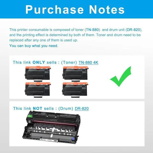 Alt view image 2 of 7 - LCL Compatible for Brother TN-880 TN880 TN-850 TN850 12000 Pages (4-Pack, Black) Toner Cartridge for Brother HL-L6200DW HL-L6200DWT HL-L6250DW HL-L6300DW HL-L6400DW HL-L6400DWT MFC-L6700DW MFC-L6750D