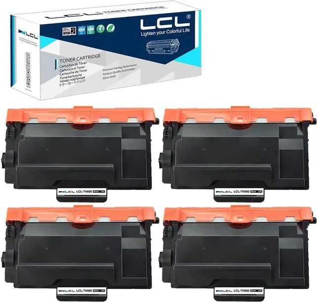 Main image of LCL Compatible for Brother TN-880 TN880 TN-850 TN850 12000 Pages (4-Pack, Black) Toner Cartridge for Brother HL-L6200DW HL-L6200DWT HL-L6250DW HL-L6300DW HL-L6400DW HL-L6400DWT MFC-L6700DW MFC-L6750D