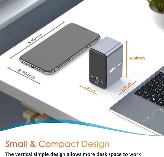 Alt view image 7 of 7 - USB C Docking Station Dual Monitor for MacBook Pro, 15 in 2 USB C Laptop Docking Station Dual Monitor HDMI for MacBook Pro/Air with 2 4K HDMI Display, 6 USB A,USB C, SD&Micro SD,LAN, 87W PD 3.0