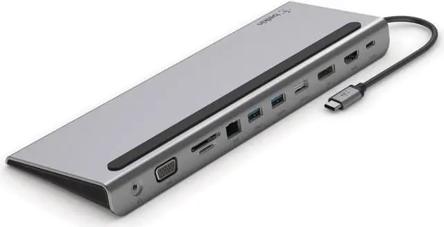 Main image of Belkin USB C Hub, 11-in-1 Multi-Port Laptop Dock with 4K HDMI, DP, VGA, USB C Docking Station with 100W Power Delivery, USB A, Gigabit Ethernet, SD, MicroSD, 3.5mm Port for MacBook Pro, Air and More