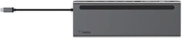Alt view image 5 of 7 - Belkin USB C Hub, 11-in-1 Multi-Port Laptop Dock with 4K HDMI, DP, VGA, USB C Docking Station with 100W Power Delivery, USB A, Gigabit Ethernet, SD, MicroSD, 3.5mm Port for MacBook Pro, Air and More