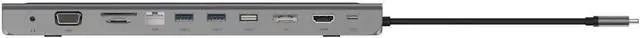 Alt view image 6 of 7 - Belkin USB C Hub, 11-in-1 Multi-Port Laptop Dock with 4K HDMI, DP, VGA, USB C Docking Station with 100W Power Delivery, USB A, Gigabit Ethernet, SD, MicroSD, 3.5mm Port for MacBook Pro, Air and More