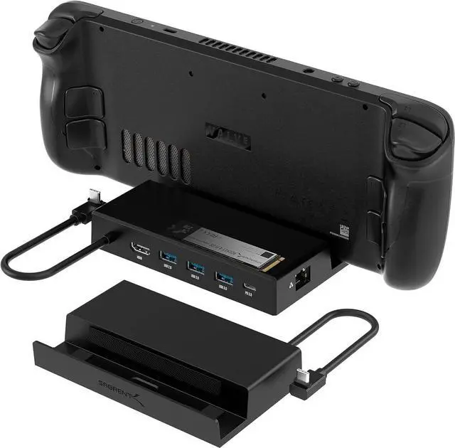 Main image of Docking Station Compatible with Steam Deck, 7-in-1 Dock with M.2 SSD Slot, HDMI 2.0 4K@60Hz, Gigabit Ethernet, Dual USB-A 3.2 and Single USB 2.0 Ports with 90W USB-C Charging Port