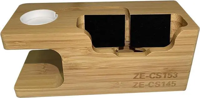 Alt view image 4 of 6 - AICase Bamboo Wood USB Charging Station, Desk Stand Charger, 3 USB Ports 3.0 Hub, for iPhone 7/7Plus/6s/6/Plus/5s & 38mm/42mm Suitable for Apple Watch, Samsung & Most Smartphones (Bamboo Wood)