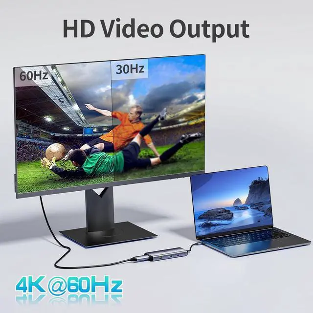 Alt view image 5 of 7 - SSK USB C Docking Station Dual Monitors, 6 in 1 USB C Hub Multiport Adapter to Dual 4K HDMI, 3 USB Ports, PD Charging Universal Laptop Docking Station Compatible for Dell/HP/Lenovo/Surface (Sliver)