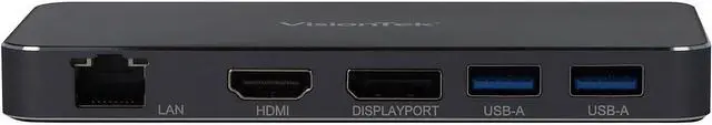 Alt view image 3 of 7 - VisionTek VT400 Dual Display USB-C Docking Station with Power Passthrough - HDMI, DP Port - 901469