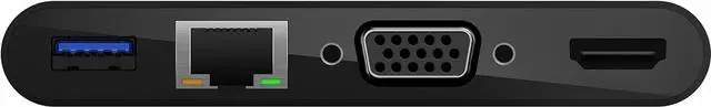 Alt view image 6 of 6 - Belkin USB C Hub, 4-in-1 MultiPort Docking Station - USB C Docking Station for iPad, iPad Mini & MacBook, Mac Mini, MacBook Air, MacBook Pro - USB-C Gigabit Ethernet, USB-A 3.0, VGA & 4K HDMI