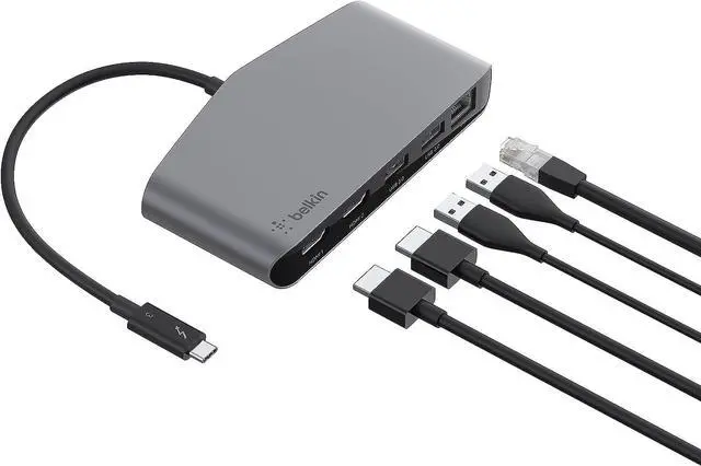 Main image of Belkin Thunderbolt 3 Dock Mini HD With Cable - Usb C Hub - Usb C Docking Station For Macos & Windows, Dual 4K @60hz, 40Gbps Transfer Speed, With Ethernet Port, BLACK