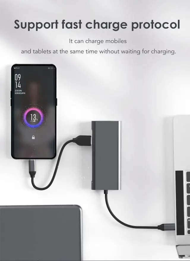 Alt view image 6 of 7 - navor 8-in-1 USB C Hub with HDMI 4K@60Hz, 2 USB 3.0 Ports, 1 USB 2.0 Port, PD 20V 3A, TF/SD Card Slot, RJ45 LAN Port, Compatible for iMac/MacBook (Above 2016), Thunderbolt 3/4, Samsung and More