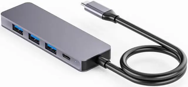 Alt view image 4 of 4 - navor 5-in-1 USB C Hub, USB Type-C Adapter with 4 x USB 3.0 Ports, 100W Power Delivery, Compatible with MacBook Pro/Air, Thunderbolt 3/4, Samsung S22, Surface Pro 7 and More Type-C Devices