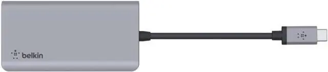 Alt view image 4 of 7 - Belkin USB C Hub, 4-in-1 Multi-Port Laptop Dock with 4K HDMI, USB C Docking Station with 100 Watt Pass-Through Power Delivery & Nonda USB C to USB Adapter(2 Pack), USB-C to USB 3.0 Adapter