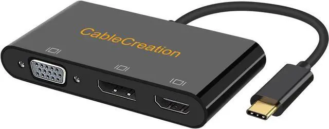 Main image of USB C to 3 Monitors, CableCreation USB C to HDMI VGA DisplayPort Adapter Work at Same Time, Compatible with MacBook Pro 2020/2019, Chromebook, Galaxy S23 Ultra/ S22, G5