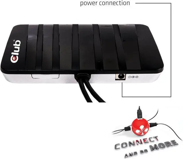 Alt view image 5 of 5 - Club 3D CSV-3203 USB & mDP Docking Station, Black