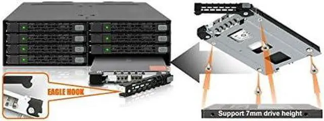 Alt view image 2 of 5 - ICY DOCK ToughArmor MB998 Series Drive Tray | EZ-Slide Nano Tray MB998TP-B