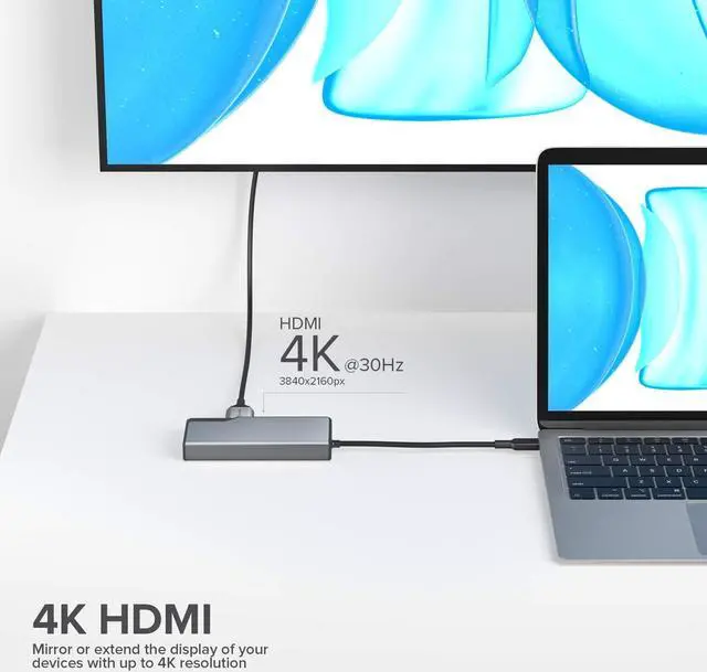 Alt view image 3 of 7 - ALOGIC USB-C Fusion MAX 6-in-1 HUB Space Grey