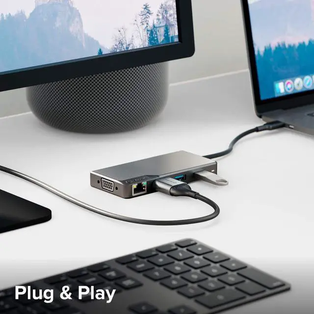 Alt view image 6 of 7 - ALOGIC USB-C Fusion MAX 6-in-1 HUB Space Grey
