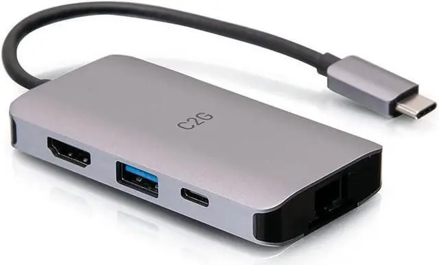 Alt view image 5 of 5 - C2G USB-C Mini Dock with HDMI, USB-A, Ethernet, and USB-C Power Delivery up to 100W - 4K 30Hz