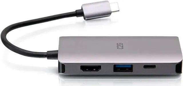 Alt view image 2 of 5 - C2G USB-C Mini Dock with HDMI, USB-A, Ethernet, and USB-C Power Delivery up to 100W - 4K 30Hz