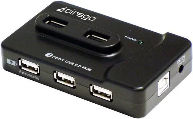 Alt view image 3 of 4 - Cirago Hi-Speed USB 2.0 Hub with iPad/iPhone Charging Port (USH1070)