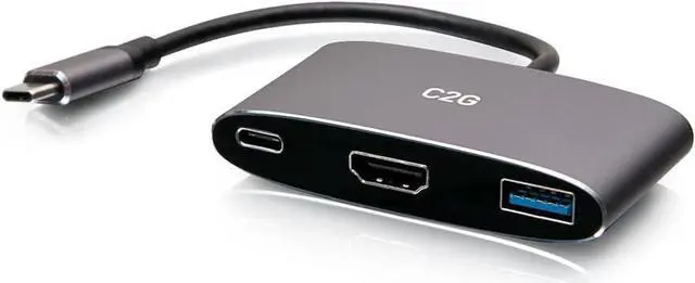 Alt view image 2 of 4 - C2G USB-C Mini Dock with HDMI, USB-A, and USB-C Power Delivery up to 100W - 4K 30Hz