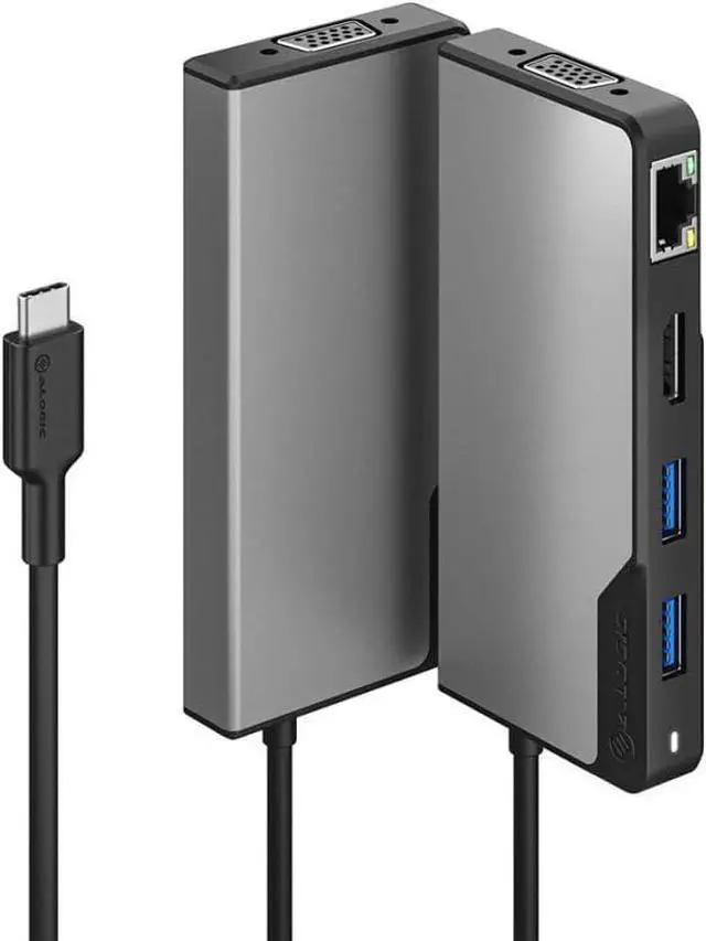 Alt view image 2 of 5 - ALOGIC USB-C Fusion MAX 6-in-1 Hub V2-2 x USB-A (5G), 1 x USB-C (5G & 100W PD), HDMI (4K@60Hz), VGA and RJ45 Gigabit Ethernet