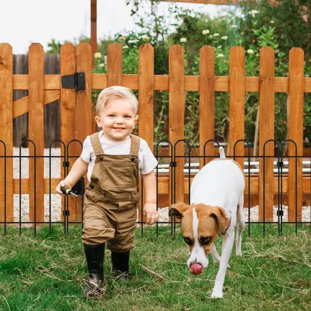 Alt view image 6 of 7 - Sunexinlo Decorative Garden Fence, 10-Pack No Dig Animal Barrier Border Fencing Rabbit Chicken Metal Fence Panel for Yard Garden Beds