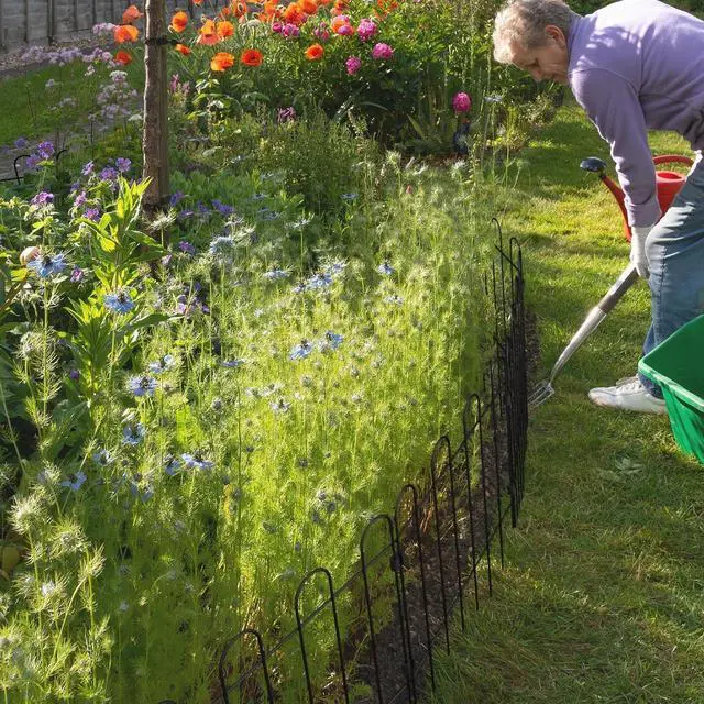 Alt view image 7 of 7 - Sunexinlo Decorative Garden Fence, 10-Pack No Dig Animal Barrier Border Fencing Rabbit Chicken Metal Fence Panel for Yard Garden Beds