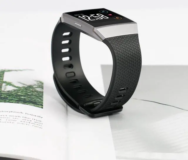 Alt view image 6 of 7 - aczer-Y Fitbit Ionic Sport Band Accessories Watchbands, 15 Color Classic Replacement TPU Watch Band with Buckle for Fitbit Ionic Smartwatch Large Smal