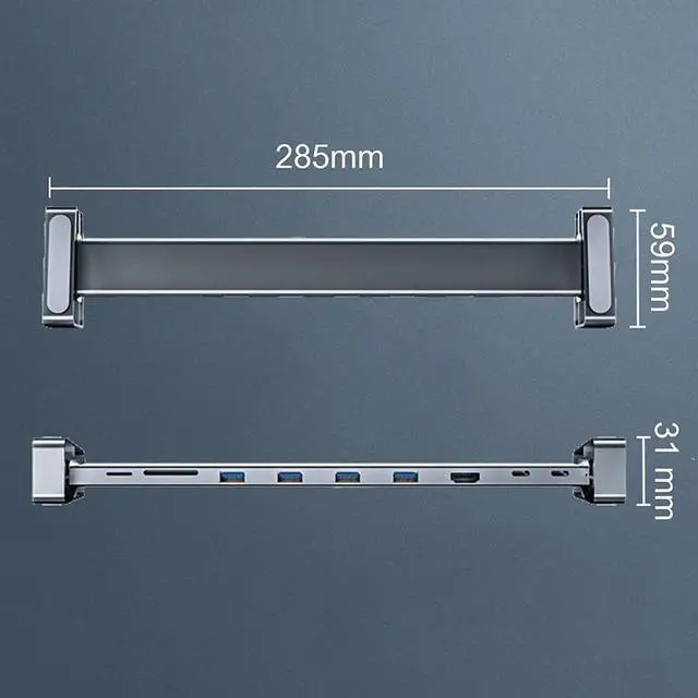 Alt view image 7 of 7 - USB C Laptop Docking Station Stand, 9 Multi Port USB C Hub with 100W PD, 4K HDMI, 4 USB 3.0, TF/SD Card Reader, LAN Gigabit Ethernet, Universal Laptop Dock for MacBook M2 M1/Dell/HP/Surface/Lenovo