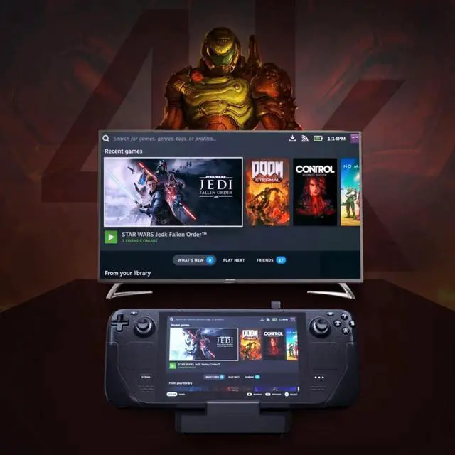 Alt view image 2 of 7 - MEDIRONE Docking Station Compatible with Steam Deck: 6-in-1 Dock Station with Cooling Fan, HDMI 2.0 4K@60Hz, Gigabit Ethernet, 3 USB 3.0 Ports, 100W Speed Charging USB-C Port for Valve Steam Deck
