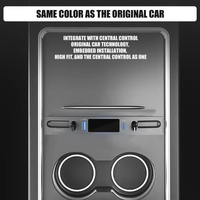 Alt view image 5 of 7 - Car Charger Multi Port for Tesla Model 3/Y 2021-2023, USB Hub for Tesla Model 3/Y Retractable Hub Docking Station Center Console USB Hub Docking Station for Tesla