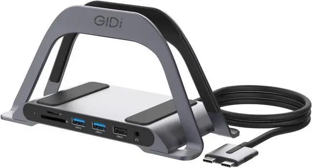 Main image of GIDi 10 in 1 MacBook Hub Docking Station (Non M1 Chip),2 HDMI @4K 60Hz 100W PD USB 3.0 2.0 SD Micro Card Slots & Ethernet,MST for Non M1 MacBook Three Screen Hub Adapter Extender Converter