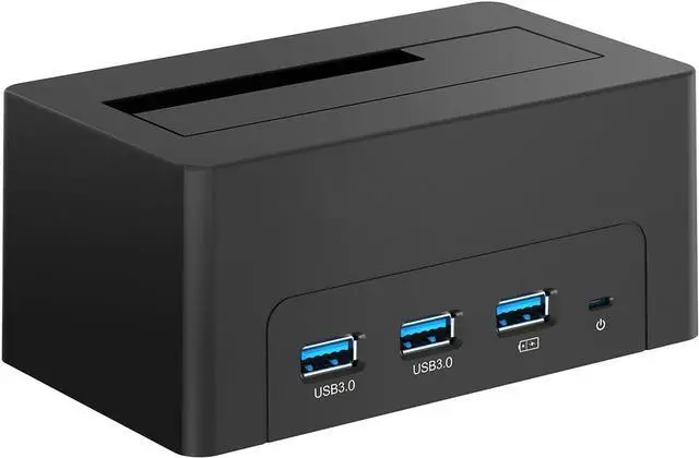 Main image of USB 3.0 to SATA HDD/SSD Docking Station with 2 USB 3.0 Ports, 1 Fast Charge Port, Support for 14TB Drives - K308H