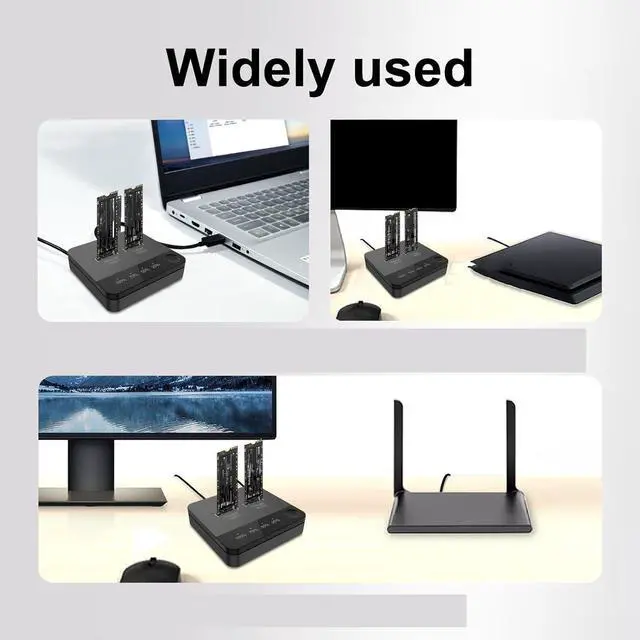 Alt view image 6 of 7 - M.2 SSD Duplicator, HighSpeed Offline Clone Docking Station with 1Gbps Transfer Rate for 2230 22242 2260 2280 22110, Dual Bay 2TB Capacity with Type C Interface, One to One