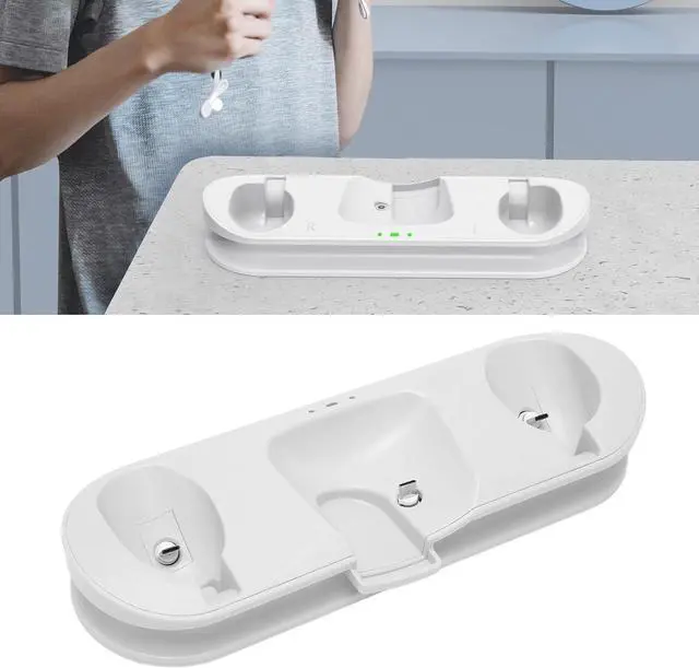 Alt view image 3 of 7 - Charging Dock for Meta Oculus Quest 2, VR Charging Station for Oculus Quest 2, Magnetic Fast Charger Docking Station for VR Headset, 2 * 1800mAh Battery