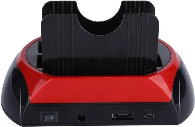 Alt view image 5 of 7 - 2.5" / 3.5" SATA IDE HDD Docking Station, 2.5"/3.5" Dual Hard Disk Drive External Dock USB 2.0 Hub US Plug Enclosure Converter with Power Adapter Support 32G Memory Card T Flash/MICR