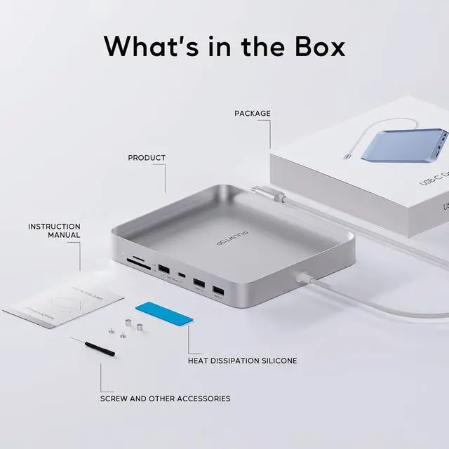 Alt view image 7 of 7 - USB C HUB for iMac 24 inch 2021/2023, PULWTOP 7 in 1 USB Hub Adapter iMac Accessories for iMac M1/M3 with USB C 10Gbps 3*USB A SD/TF, Docking Station Support Expand M.2 SSD (Not Included),Sliver