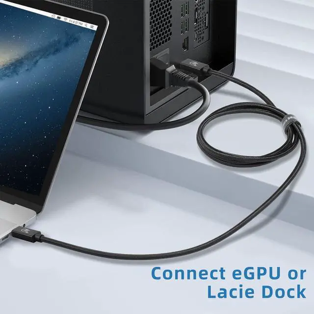 Alt view image 5 of 7 - 40Gbps USB C to USB C Cable 48V/5A 240W Charging Support 8K 60Hz HD Display,USB4 Cable for Thunderbolt 4/3 Cable, Compatible with External SSD,eGpu,USB-C Docking Station,etc (Male to Male, 4.9FT)