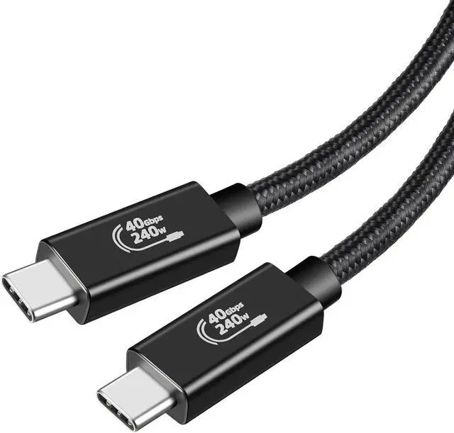 Main image of 40Gbps USB C to USB C Cable 48V/5A 240W Charging Support 8K 60Hz HD Display,USB4 Cable for Thunderbolt 4/3 Cable, Compatible with External SSD,eGpu,USB-C Docking Station,etc (Male to Male, 4.9FT)