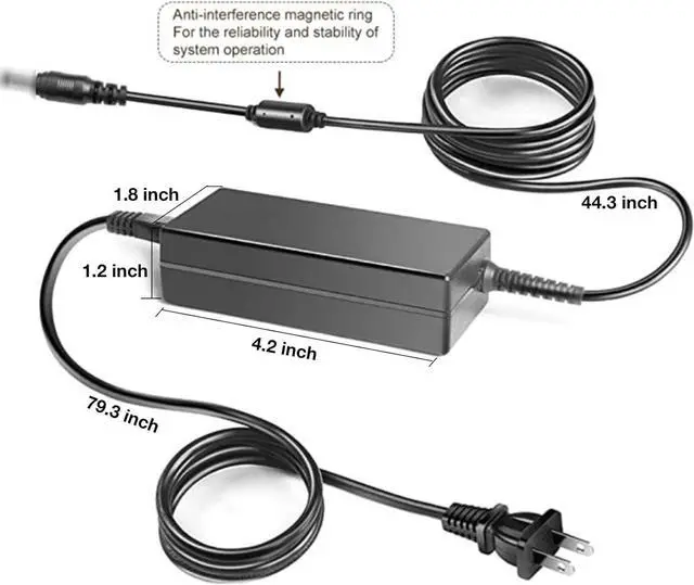 Alt view image 2 of 5 - 48V AC/DC Adapter Replacement Compatible with Cisco Aironet AP2800 2800 2800e 2800i 2802e 2802i AP3800 3800 3800e 3800i 3802e 3802i AP3802E 2802 3802 Series AP Access Point 44-57V 1A