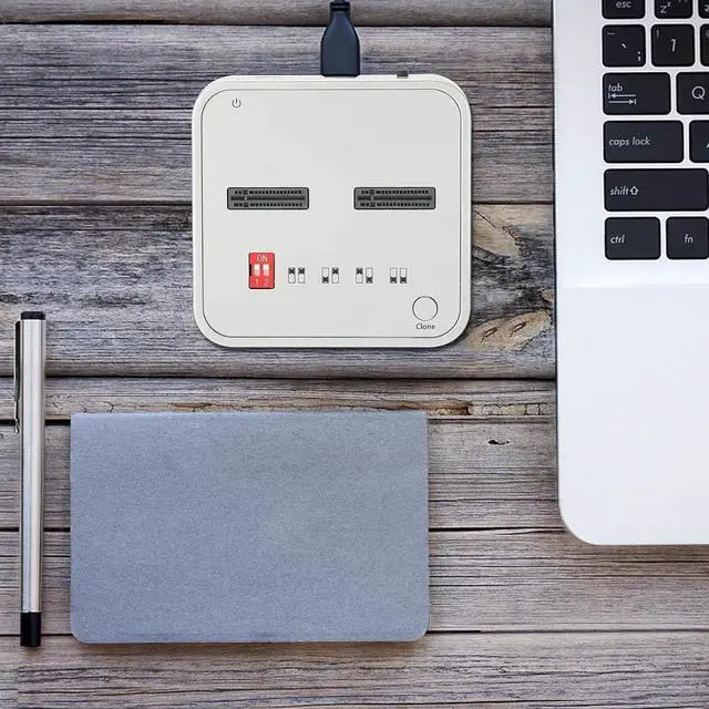 Alt view image 6 of 7 - K3016CL Hard Disk Duplicator, Offline Clone Dock HDD duplicator Disk Drive Hard Reader, M.2 SATA/NVME SSD/SD DualBay Protocol Docking Station (US)