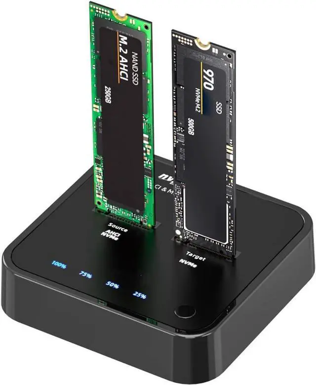 Main image of NVMe AHCI M.2 SSD Duplicator, USB3.2 20Gbps to M.2 SSD Docking Station, Support Offline Cloner Copy Function,Size for M2 2230/2242 /2260/2280 - K3016P2