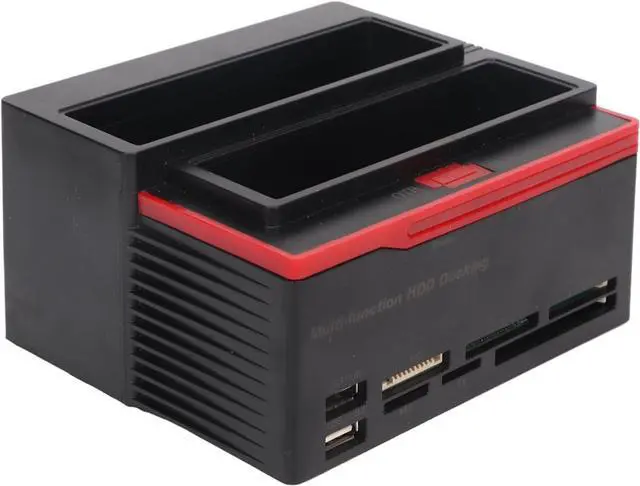 Alt view image 4 of 7 - Hard Drive Enclosure, HDD Docking Station Inbuilt Card Reader USB2.0 480Mbps OTB Function for 3.5in (US Plug)