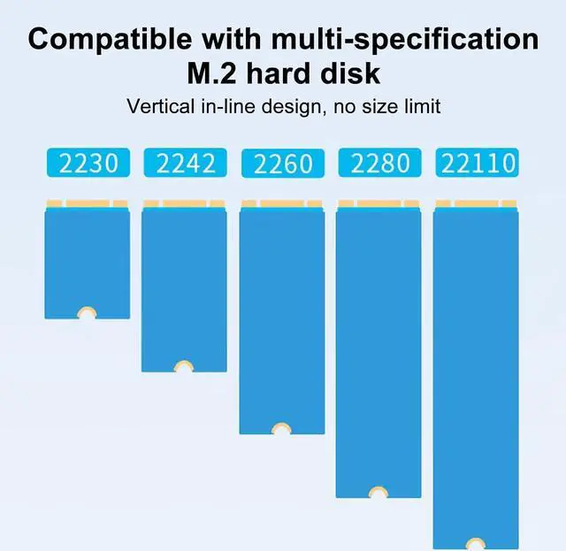 Alt view image 6 of 7 - M.2 NVMe Clone Docking Station-2 Bay,SSD Duplicator Support One- Key System Disk Copy Function M.2 SATA Hard Disk Copier