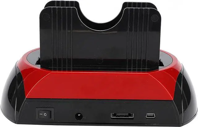 Alt view image 5 of 6 - Hard Drive Enclosure, 2.5"/3.5" Dual SATA IDE HDD Docking Station Hard Disk Drive Card Reader Dock