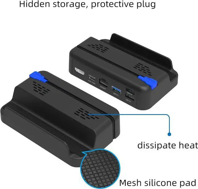 Alt view image 3 of 7 - Docking Station for Steam Deck Dock Hub Holder USB Type-c Charger Docking Station TV Base Stand for Steamdeck Game Console,PD 100 Fast Charging,4K@60Hz Output, 1000Mbps Ethernet Interface