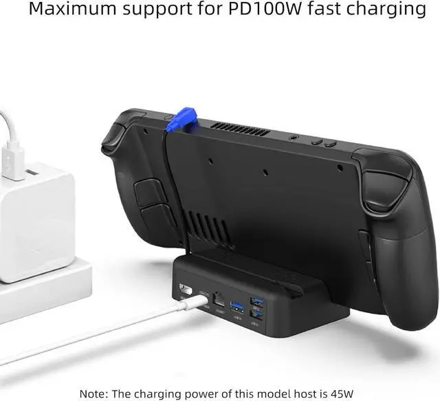 Alt view image 5 of 7 - Docking Station for Steam Deck Dock Hub Holder USB Type-c Charger Docking Station TV Base Stand for Steamdeck Game Console,PD 100 Fast Charging,4K@60Hz Output, 1000Mbps Ethernet Interface