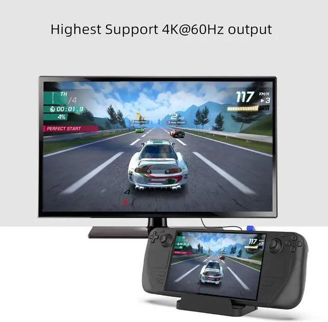 Alt view image 7 of 7 - Docking Station for Steam Deck Dock Hub Holder USB Type-c Charger Docking Station TV Base Stand for Steamdeck Game Console,PD 100 Fast Charging,4K@60Hz Output, 1000Mbps Ethernet Interface