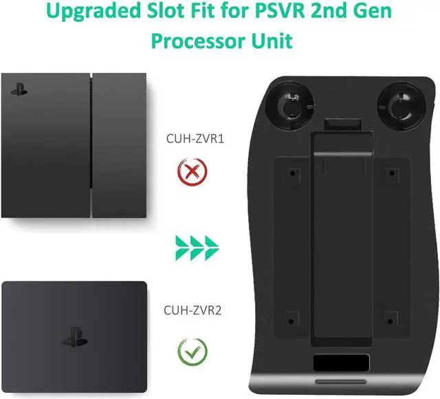 Alt view image 4 of 7 - SN-RIGGOR Charging Station Display Stand Docking Station and Processor Unit for PS Move Showcase Storage Stand Holder for PSVR II PS4 VR II PS VR Headset CUH-ZVR2 2th Generation